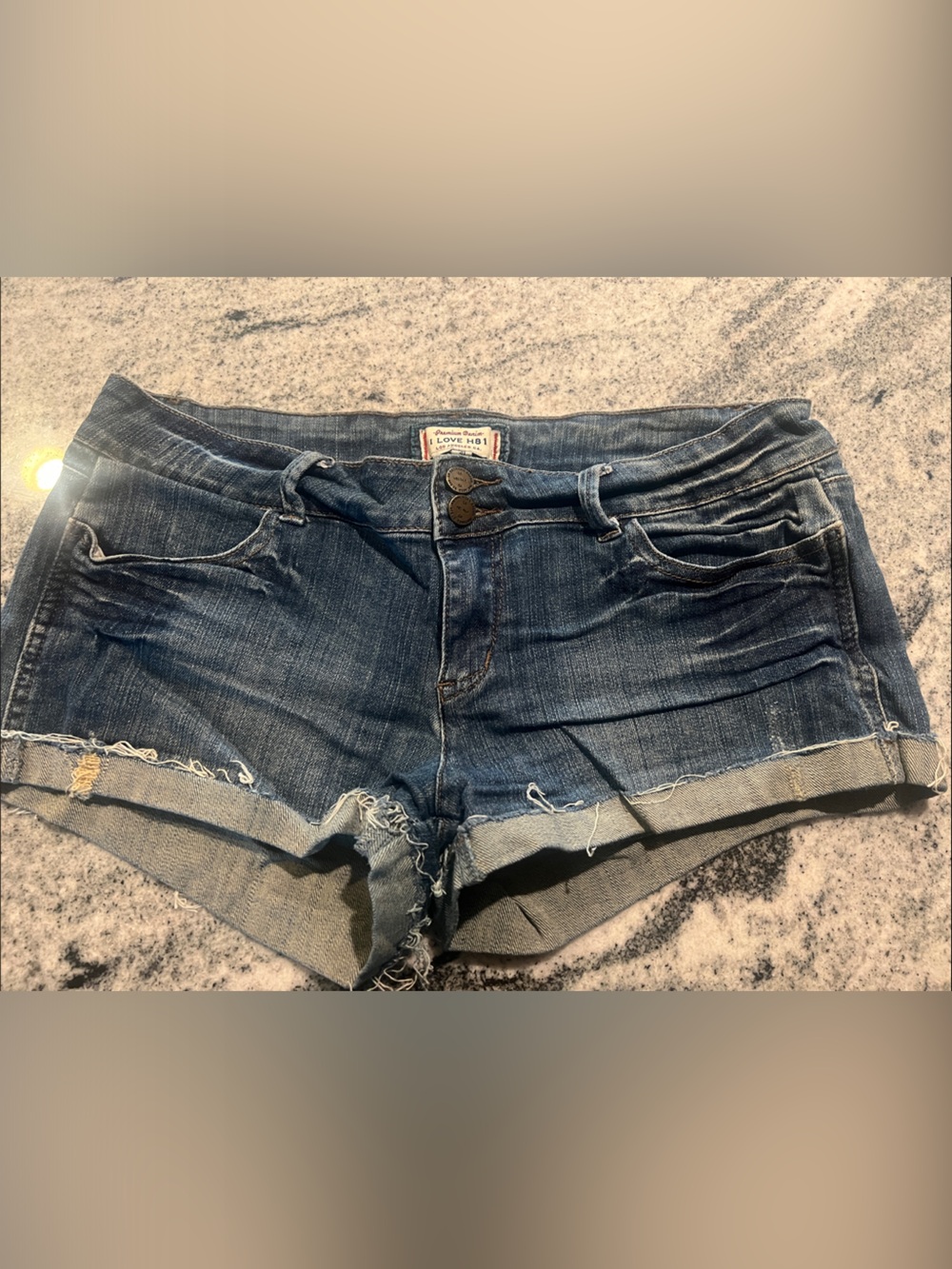 Women’s Blue Denim Shorts - Casual Cutoff Jean Shorts